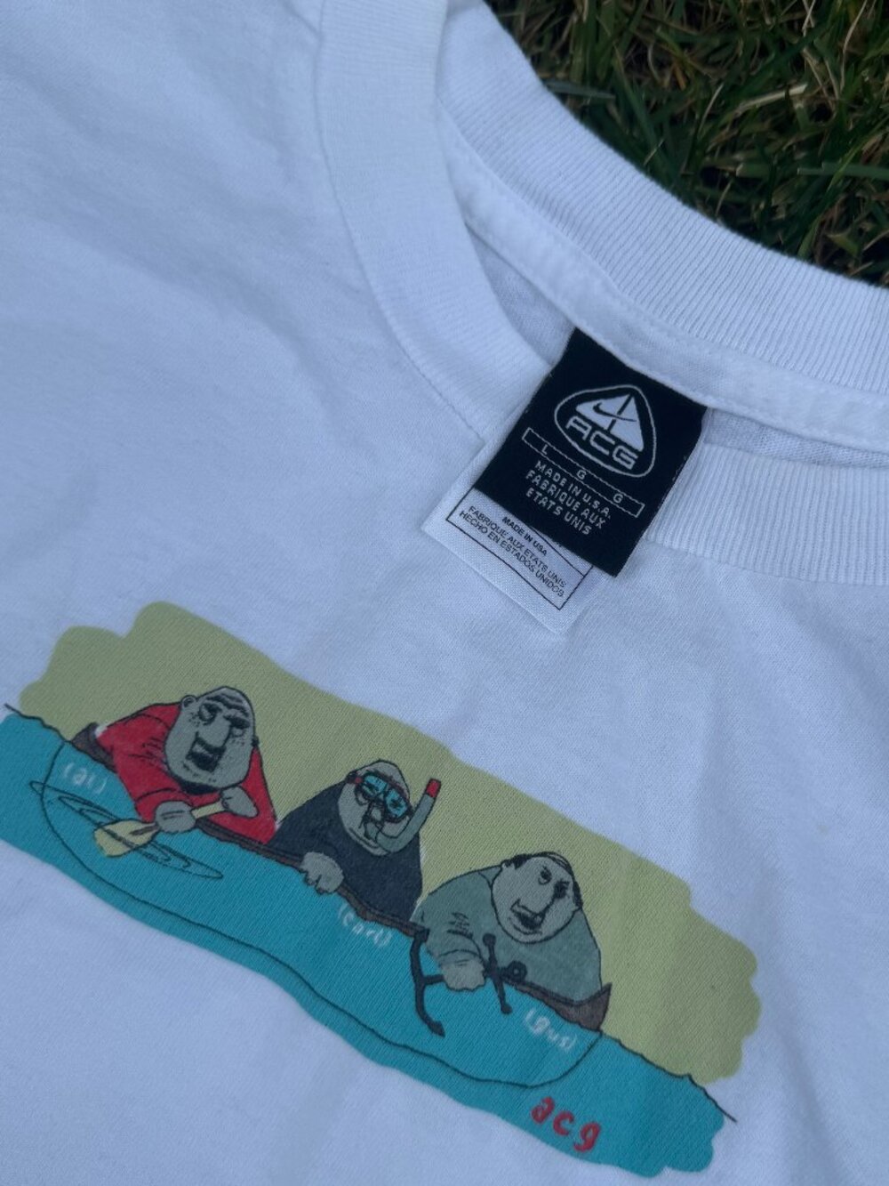 Nike ACG - Vintage Made in USA Canoe Graphic Tee (Men's) - White